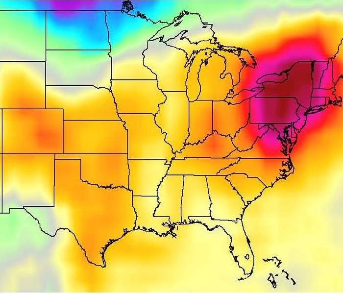 Heat map of the US